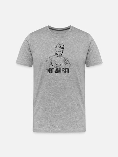 Pas amusé – Déclaration sarcastique - T-shirt bio Premium Homme - gris chiné