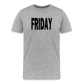 Black Friday - Männer Premium Bio T-Shirt - Grau meliert - Vorne - Damien (186cm)