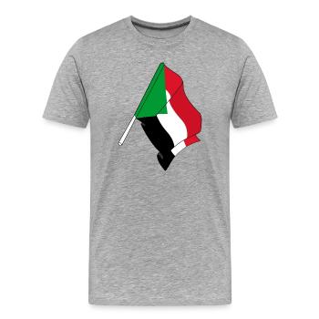 Flag Sudan - Men's Premium Organic T-Shirt - heather grey - Front - Damien (186cm)
