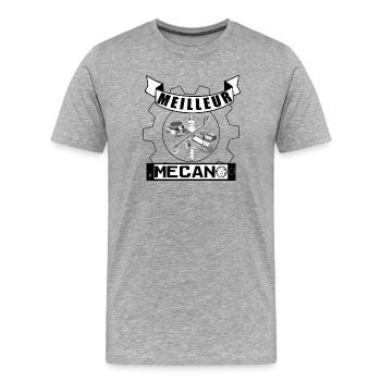 The Best Mechanic - Men's Premium Organic T-Shirt - heather grey - Front - Damien (186cm)
