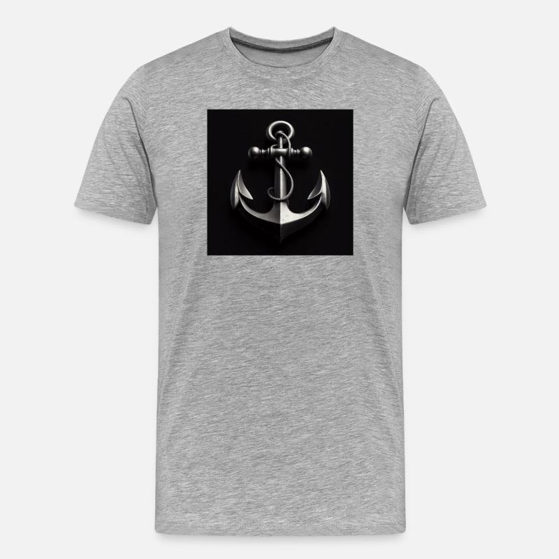 Anker maritim - Männer Premium Bio T-Shirt - Grau meliert