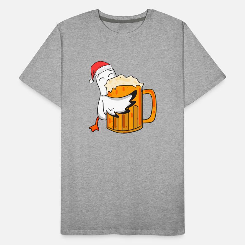Möwe Bier Weihnachten Männer Premium Bio T-Shirt