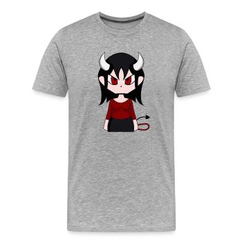 Diablesse - T-shirt bio Premium Homme - gris chiné - Devant - Damien (186cm)