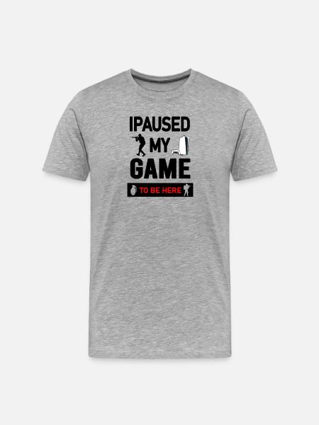 Gaming Console and Controller Graphic Design - Men's Premium Organic T-Shirt - heather grey