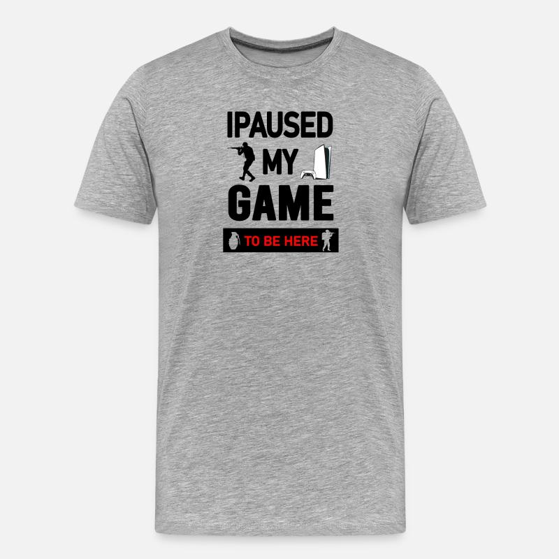 Gaming Console and Controller Graphic Design - Men's Premium Organic T-Shirt - heather grey