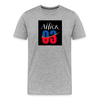 Allier - T-shirt bio Premium Homme - gris chiné - Devant - Damien (186cm)