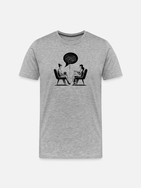psychotherapy - Men's Premium Organic T-Shirt - heather grey