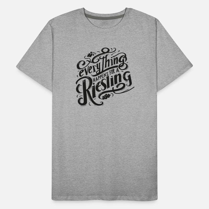 everything happens for a riesling! Männer Premium Bio T-Shirt