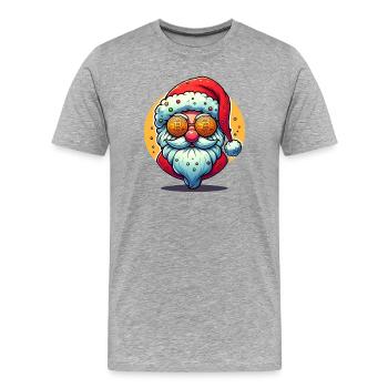 Crypto Claus - Männer Premium Bio T-Shirt - Grau meliert - Vorne - Damien (186cm)