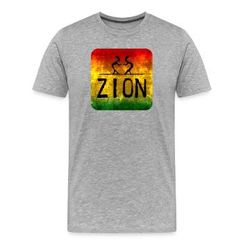 Raggae Zion - Männer Premium Bio T-Shirt - Grau meliert - Vorne - Damien (186cm)