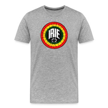 Irie - Reggae - Men's Premium Organic T-Shirt - heather grey - Front - Damien (186cm)