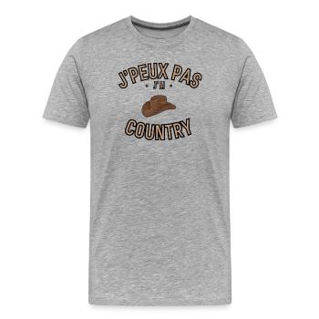 COUNTRY - T-shirt bio Premium Homme - gris chiné - Devant - Damien (186cm)