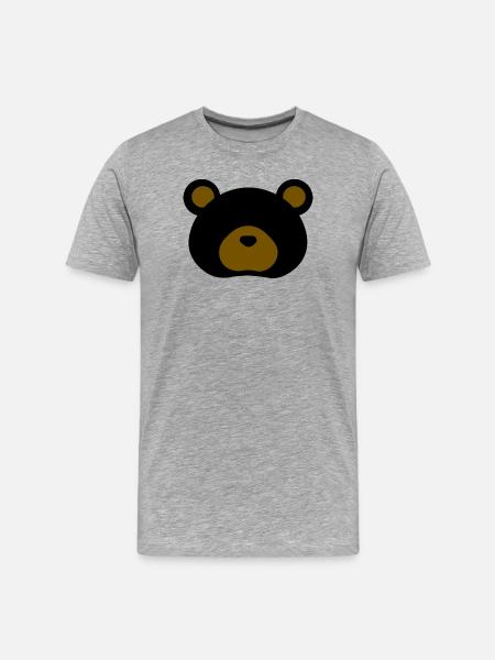 Black Bear - Männer Premium Bio T-Shirt - Grau meliert