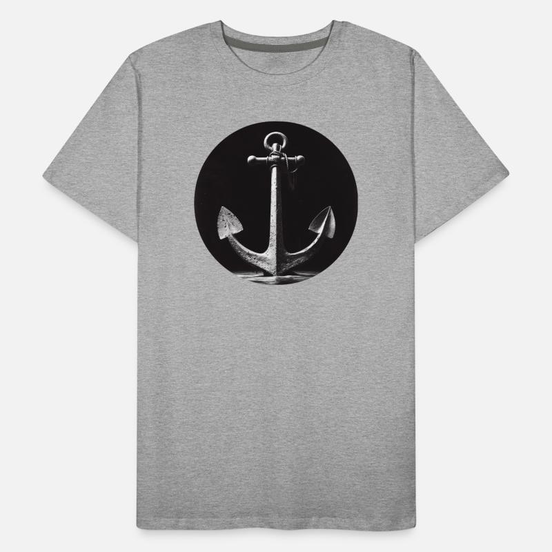 Anker grau Männer Premium Bio T-Shirt