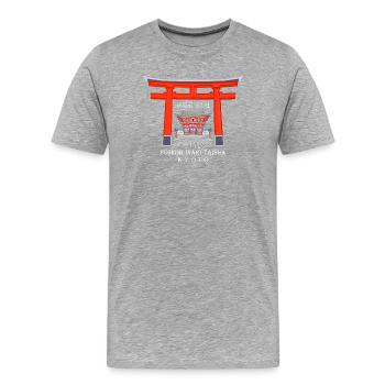 Japan, Kyoto, Fushimi Inari Shrine - Taisha - Men's Premium Organic T-Shirt - heather grey - Front - Damien (186cm)