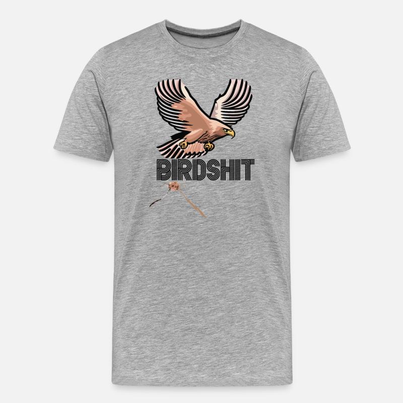 EAGLE BIRDSHIT - FARB-SCHEISSE - Männer Premium Bio T-Shirt - Grau meliert