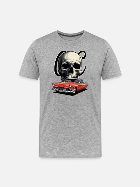 Voitures de collection 1950 - T-shirt bio Premium Homme - gris chiné