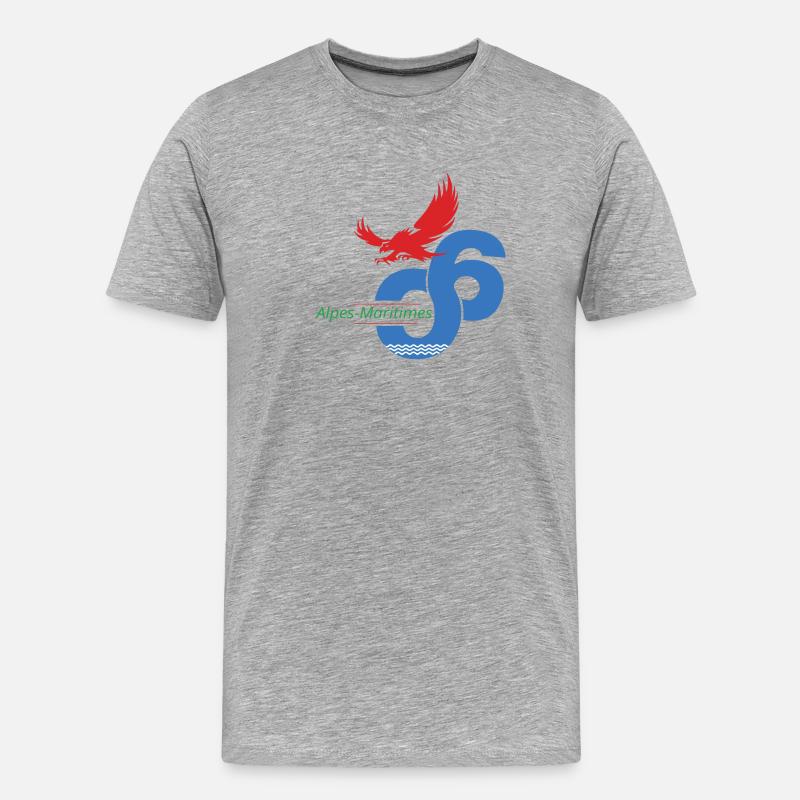 Alpes-Maritimes - Männer Premium Bio T-Shirt - Grau meliert