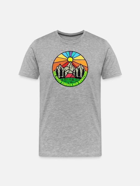 Mountains, Nature, Camping, Camping, Camping, Statement - Men's Premium Organic T-Shirt - heather grey