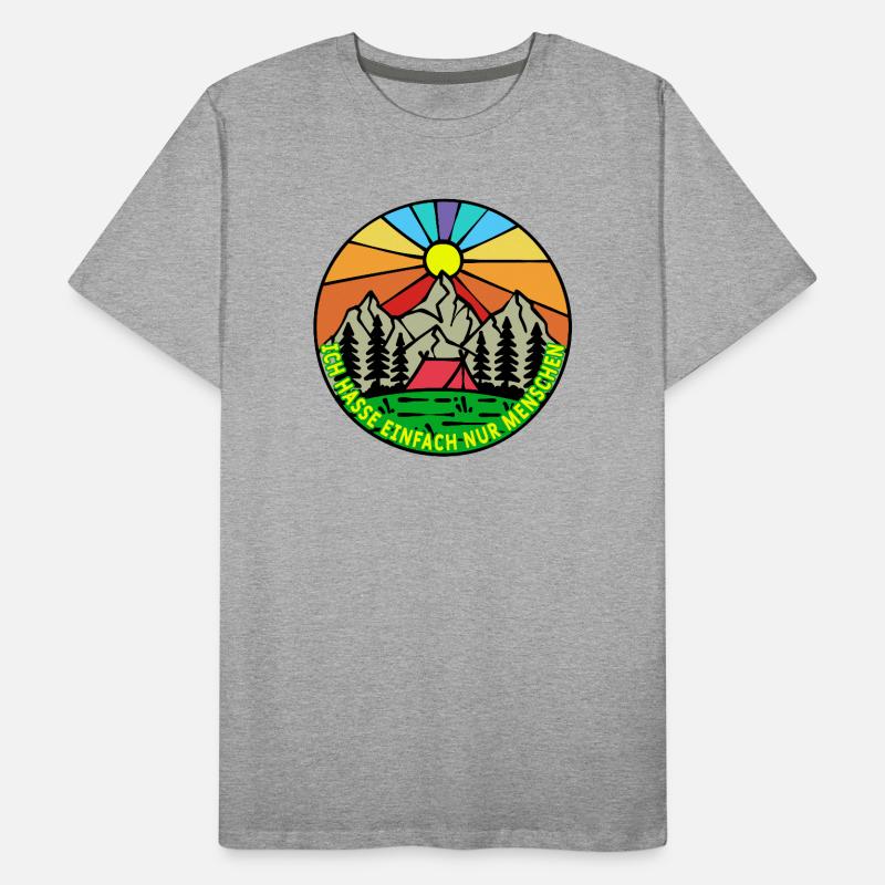 Mountains, Nature, Camping, Camping, Camping, Statement Men's Premium Organic T-Shirt