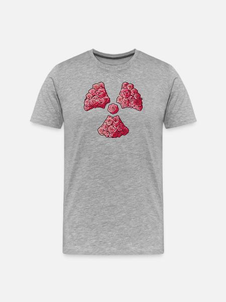 Radioaktiv klöverrosor Manip Radioradiologi - Organic T-shirt Ekologisk premium-T-shirt herr - gråmelerad