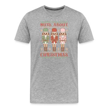 Ugly Christmas Sweater - Men's Premium Organic T-Shirt - heather grey - Front - Damien (186cm)