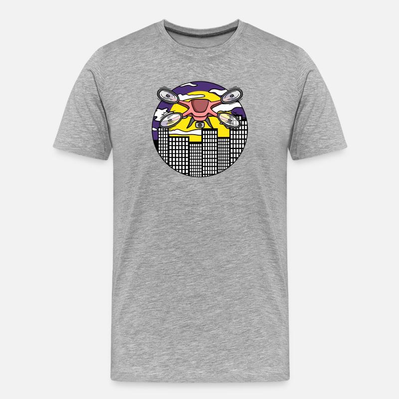 Drone Drone Drones - T-shirt bio Premium Homme - gris chiné