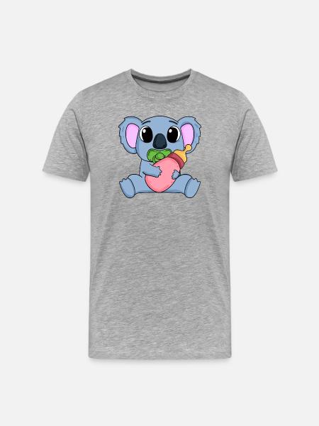 Bébé Koala Motif Koala Ours - T-shirt bio Premium Homme - gris chiné
