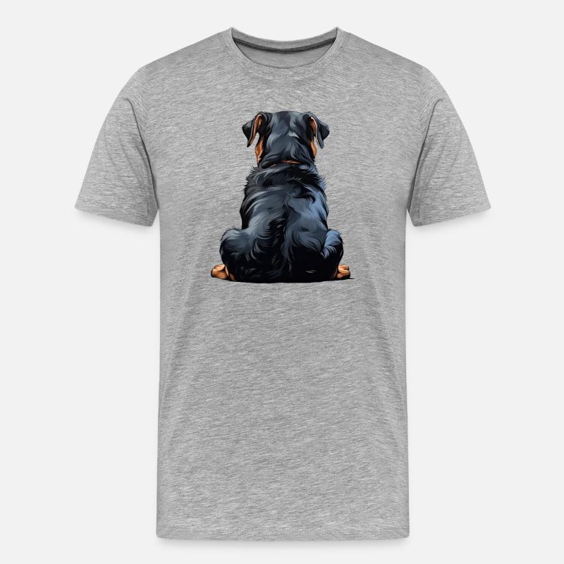 Rottweiler - Männer Premium Bio T-Shirt - Grau meliert