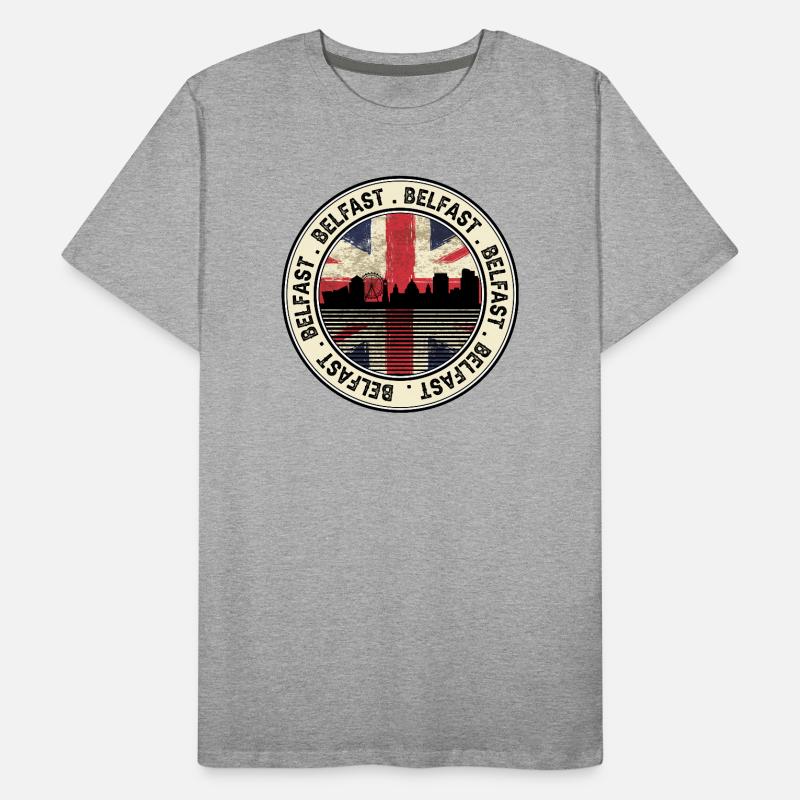 Médaillon de l’Union Jack de Belfast T-shirt bio Premium Homme