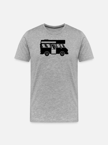 Camper Camping Motorhome Hikers Campsite - Men's Premium Organic T-Shirt - heather grey