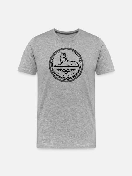 Wolf of Caucasus - Men's Premium Organic T-Shirt - heather grey