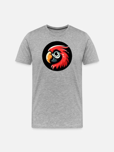 Parrot head in comic style - Men's Premium Organic T-Shirt - heather grey