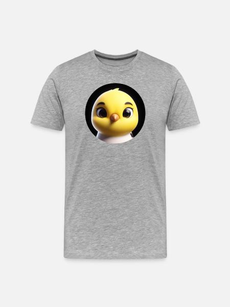 Chicks in animation style - Men's Premium Organic T-Shirt - heather grey