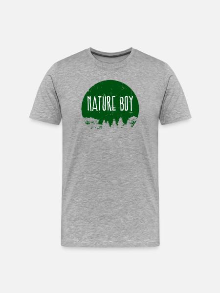 Nature Camper Camping Mountains Campsite Statement - Men's Premium Organic T-Shirt - heather grey