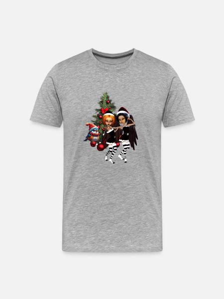 Danser pour Noël. - T-shirt bio Premium Homme - gris chiné