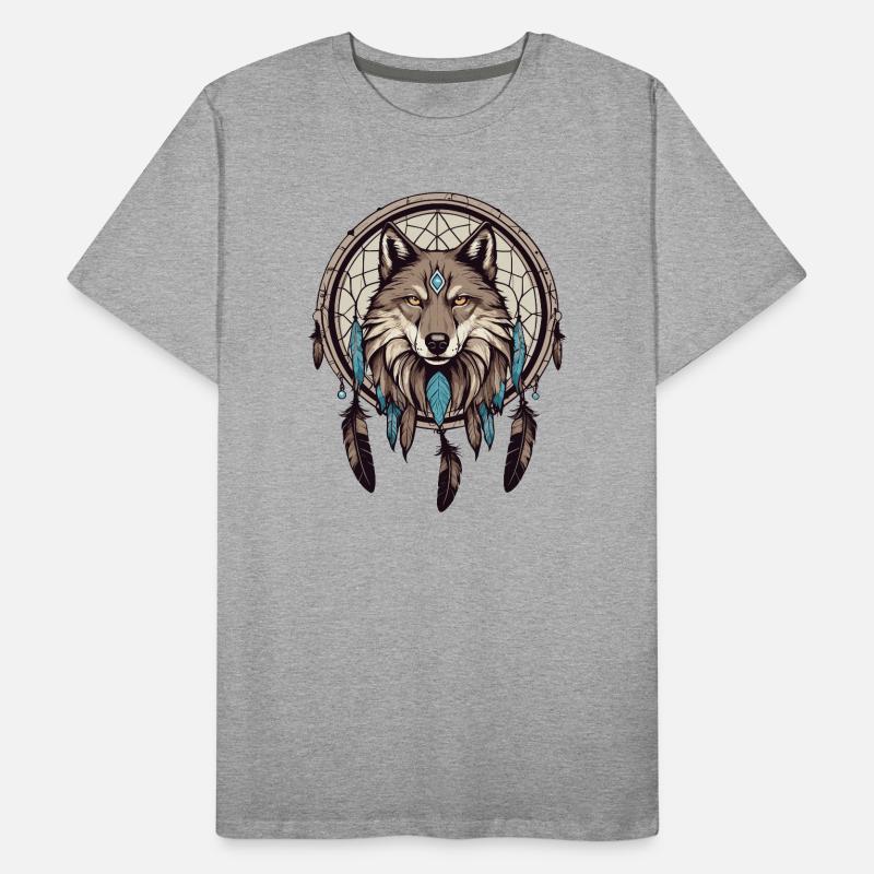 Attrape-rêves avec loup T-shirt bio Premium Homme