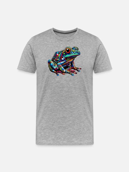 Frog - Men's Premium Organic T-Shirt - heather grey