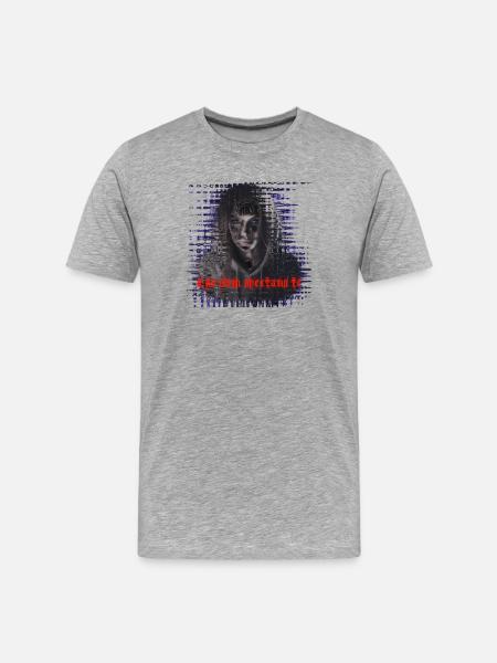 Ego sum spectans te-I'm looking at you - Men's Premium Organic T-Shirt - heather grey