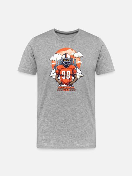 Football Player - Men's Premium Organic T-Shirt - heather grey