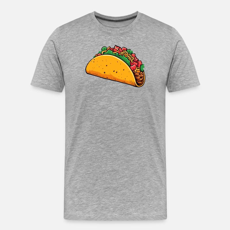 Tacos - Männer Premium Bio T-Shirt - Grau meliert