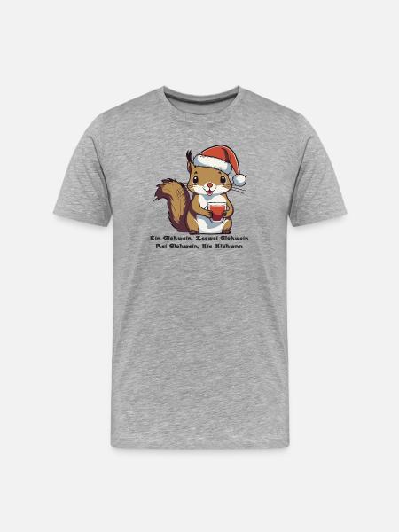 Glühhörnchen 2 - Männer Premium Bio T-Shirt - Grau meliert