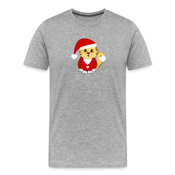Christmas hangover - Men's Premium Organic T-Shirt - heather grey - Front - Damien (186cm)