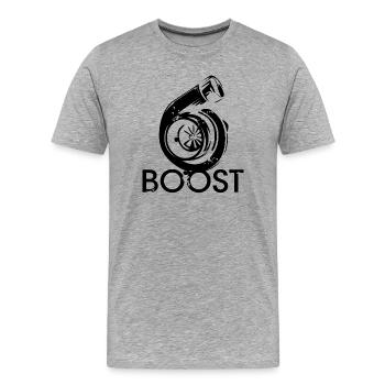 réglage de l’icône du moteur turbo Tuner Racing boost - T-shirt bio Premium Homme - gris chiné - Devant - Damien (186cm)