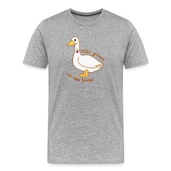 silly goose on the loose - Men's Premium Organic T-Shirt - heather grey - Front - Damien (186cm)
