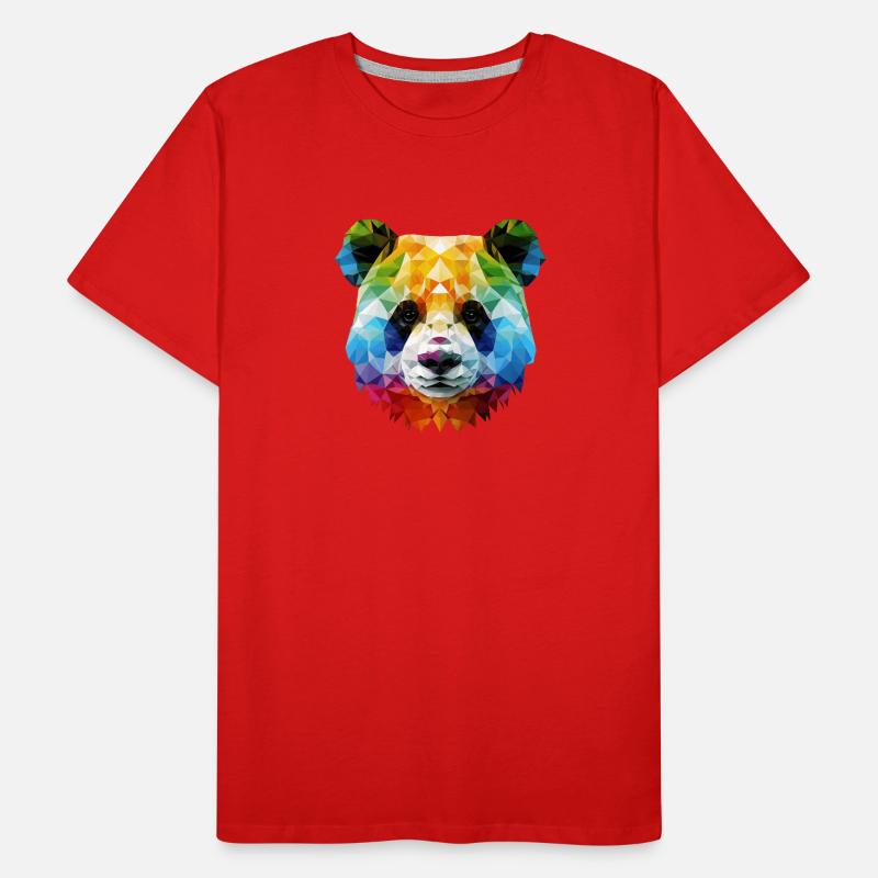 Pandakopf - bunt Männer Premium Bio T-Shirt