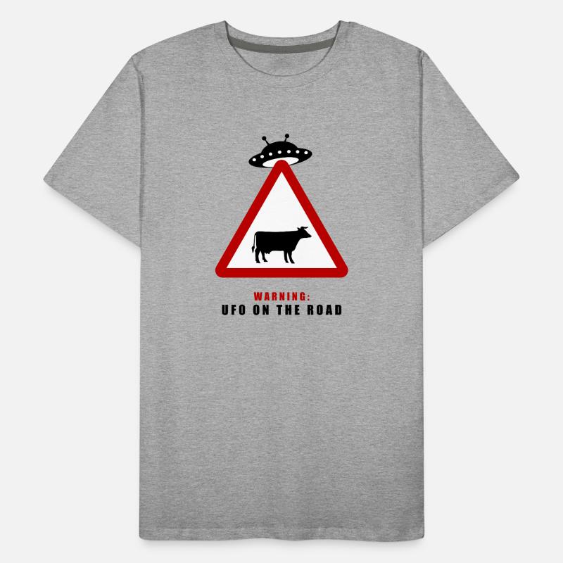 Warnung! UFO auf der Straße! Männer Premium Bio T-Shirt