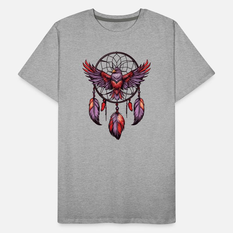 Traumfänger mit Vogel Männer Premium Bio T-Shirt