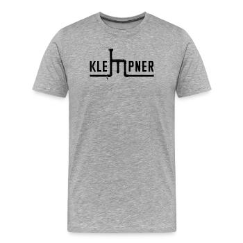 KlempnerJob Karriere Arbeiter Geld Verdienen - Männer Premium Bio T-Shirt - Grau meliert - Vorne - Damien (186cm)