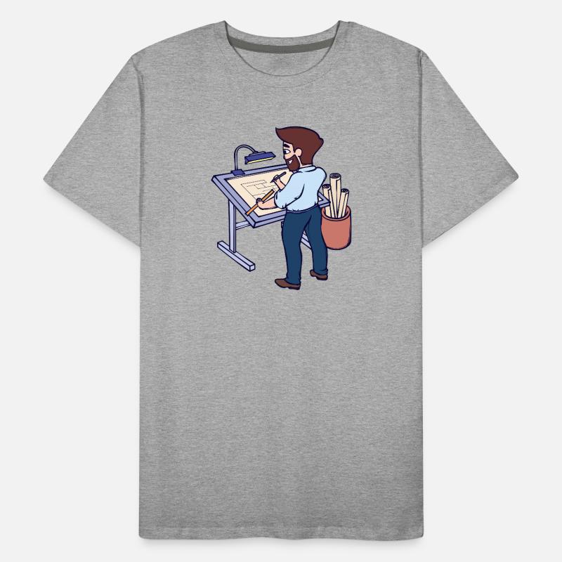Chef de projet Architecte Superviseur de travail Carrière T-shirt bio Premium Homme